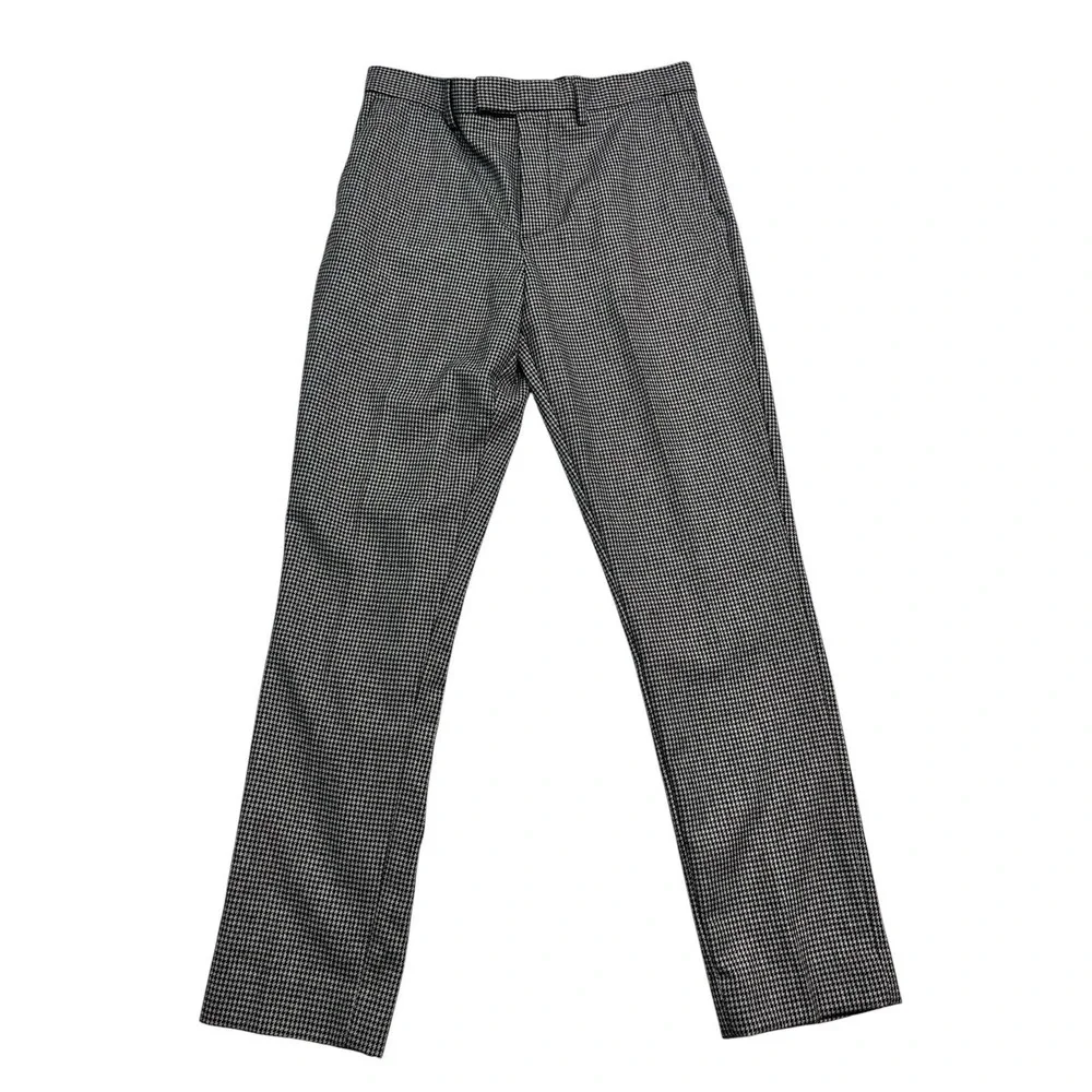 NEW Banana Republic 32x32 Black White Houndstooth Tweed‎ Dress Pants Trousers